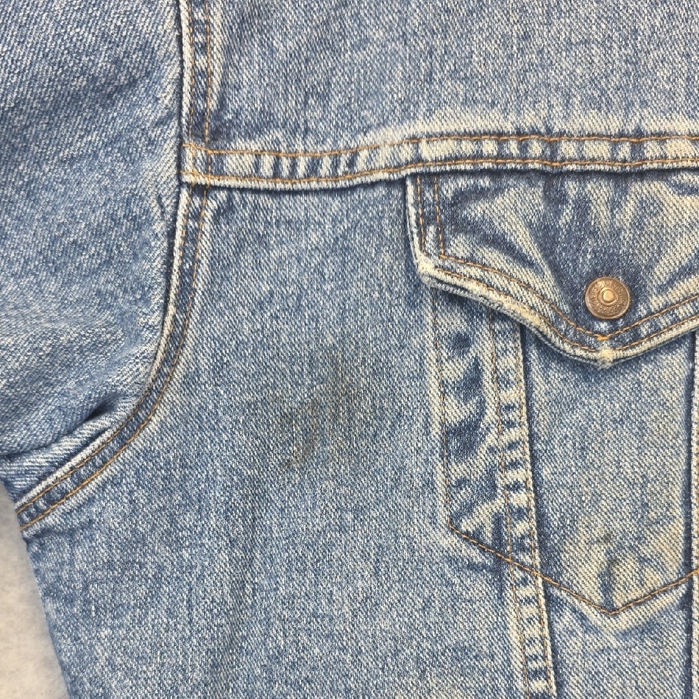 Vintage Levi’s Sherpa Lined Denim Trucker Jacket Made in USA Size L - Picture 15 of 16